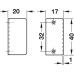 Striking Plate for Screw Fixing 40 x 20 x 17 mm Steel Nickel plated