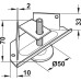 Plinth Adjusting Fitting with Bracket for Cabinet Plinth Steel For insertion in a groove and screw fixed Load capacity 150 kg