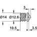 Ball Catch for Screw Mounting External Ø: 14 mm internal Ø: 12.6 mm nail size: Ø 1.6 mm