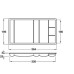 Pen and Pencil Tray with Seven Compartments Plastic Black finish
