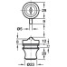 Glass Door Lock for Glass Panels from 4-6 mm Cylinder Keyed to differ PL3001
