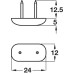 Pin Type Glide Brown Plastic Width 12 mm