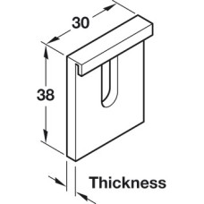 Spacer for MX Drawers Available for different side wall thickness Thickness 1 mm