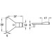 Door Stop with Two Dowels and One Screw Hole For series drilled holes Cream white