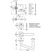 Lever Handle Indicator and Lock Set with Large Safety Pattern Lever Handle Satin stainless steel finish