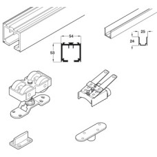 Complete Set for Sliding Interior Doors SF-A300 Top hung system For 1 door maximum door width 3000 mm