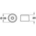 Door Stop Floor Fixing Ø 26 mm Plastic White