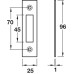 Strike Plate for Narrow Style Deadlock Stainless steel