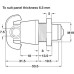 Padlockable Cam Lock for 6.5 12.2 or 19.2 mm Panels To suit panel thickness 6.5 mm bright nickel