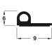 Raven Draught Seal P Strip for Door and Window Frames Self-adhesive Size: 6 x 9 mm brown