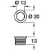 Escutcheon Ferrule for Budget Lock Ø 20 mm Steel .