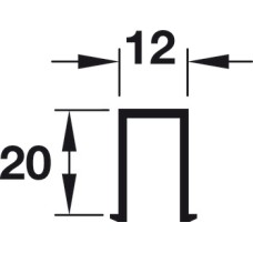 Bottom Channel Insert Profile for Sliding Interior Doors Hawa-Junior Top hung system for low headroom doors Length 1300 mm