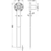 Central Lock Case with Bar Symo 3000 For combination with Symo cylinder removable core Length 600 mm nickel plated