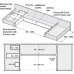 Storage System for Under Sink Drawers Joining Clip and Profile Set Ninka Banio Light grey finish