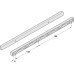 Guide Rail for 17 mm Grooved Drawers Plastic Press fit and screw fixing Length 350 mm