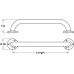 Straight Grab Rail Ø 35 mm Tube Lengths 455-610 mm Nyma Pro Doc M Compliant Length 610 mm white finish