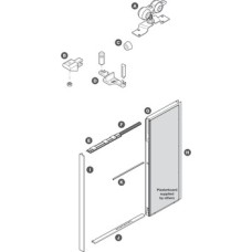 Complete Set for 1 Door for Sliding Interior Pocket Doors Slido 160-B Top hung system Universal kit suits doors up to 2100 x 1000 mm