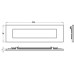 Letter Plate Sprung Flap 254 x 76 mm Brass Satin nickel plated