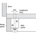Plinth Adjusting Fitting M8 Thread with Wood Mounting Block Installation height 55 mm screw length 35 mm
