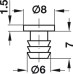 Hinge Buffer Door for Ø 6 mm Hole Transparent