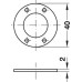 Spacer Plate for Rim Lock with Ø 22 mm Cylinder Minilock 40 Nickel plated steel 2.0 mm thick