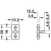 Pressure Catch for Screw Fixing Non-Magnetic Plastic Pull approx. 3 kg black