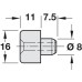 Guide Rail for 17 mm Grooved Drawers Plastic Press fit and screw fixing Length 350 mm