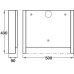 Wall Fixture for Brick Walls 430 x 500 mm Programma Cap Range PBA For installation of drop down shower seat Galvanized steel with wooden block