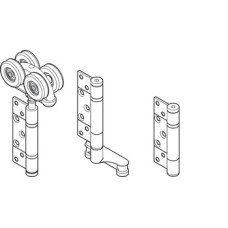 Intermediate Hanger Set for Folding Patio Doors Slido Fold 100 Top hung end folding system Gold finish