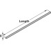 Wall Bar Profile and Spindle for Flexibasic and Flexi Height Adjustable Worktop System Ropox Wall bar profile length 1150 mm/spindle length 1050 mm for 1.2 m worktop length