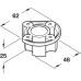 Plinth Foot Top Section Screw Mounting Black plastic