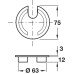 Cable Outlet Ø 63 mm One Part Zinc alloy Polished brass finish
