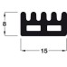 Raven Draught Seal Compression for Door and Window Frames Self-adhesive Size: 8 x 15 mm grey