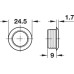 Mini Push-Lock Rosette for Push-Lock Knob Polished chrome plated