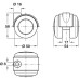 Swivel Twin Wheel Castor without Brake Ø 50 mm Hooded Ø 8 mm Pin Hole Wheel Ø 50 mm load capacity 40 kg