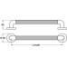Straight Grab Rail with Fluted Grip Nyma Pro Length 305 mm white finish