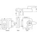 Nightlatch Keyless Egress BS 8621 Key from Outside Lever from Inside Narrow stile case polished brass case/cylinder finish