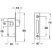 Mortice Lock Budget Tee Key Operation Steel Order lock and strike plate separately Strike plate