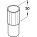 Shaft Extension for Use With Foot and Shaft Sections Plastic 70 mm height - Black - (New number for 637.65-0018)