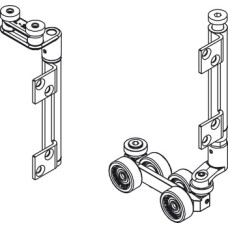 End Meeting Set Surface Mounted for Folding Patio Doors Slido Fold Bottom rolling system end folding system Gold finish