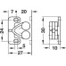 Twin Roller Catch for Screw Fixing Spring Loaded Nylon Brown