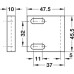 Striking Plate for Screw Fixing Plastic White