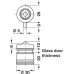 Glass door lock for hinged doors Symo for screw fixing For combination with Symo cylinder removable core nickel plated matt