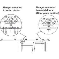 Top Track for Sliding Interior Doors Straightaway 100 Top hung system Length 2100 mm