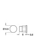 Cover Cap Niko for Ø 5 mm Holes Steel Nickel plated