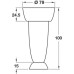 Furniture Foot Set of 4 Feet 100 mm High Silver Coloured .
