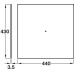 Template 430 x 440 mm Programma Cap Range PBA To aid installation of 980.77.314 in plasterboard wall Chipboard
