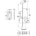 Deadlock Case Mortice Cylinder Narrow Stile Steel Stainless Steel Backset 35 mm case size 51 mm satin stainless steel