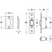 Roller Catch Mortice Case Size 25 mm for Full Size Doors Satin stainless steel