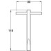 Lock Key Tee Budget Steel Rainbow zinc plated